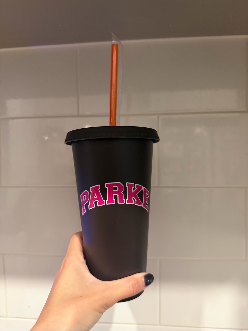 Parke Brown & Pink Reusable Cup. 💕⚡️